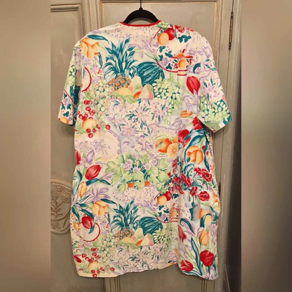 Coffee Coats Styled By Saybury Vintage Housecoat Kitschy Fruit Floral Print